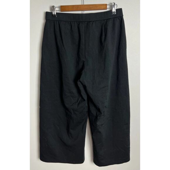 Eileen Fisher Cotton Ponte Wide-Leg PantEasy Fit Cropped Length Size Small Wm’s - Picture 2 of 7